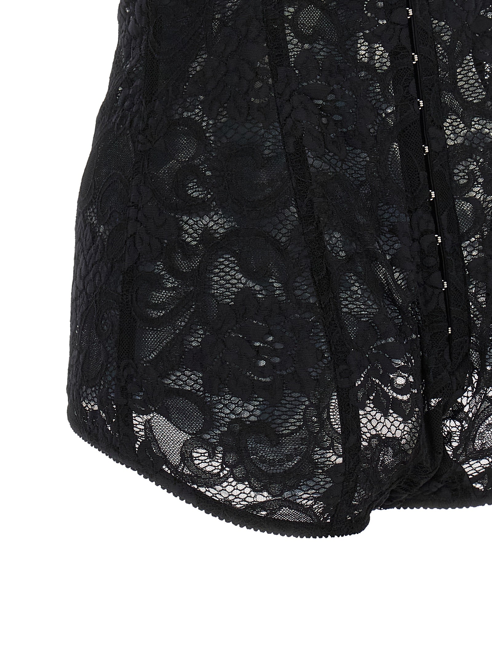 Dolce &amp; Gabbana Black Polyamide Bodysuit