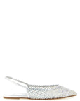 LE SILLA Silver Polyester Ballet Flats