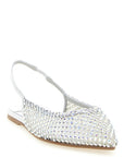 LE SILLA Silver Polyester Ballet Flats