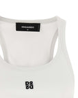 Dsquared² White Cotton Tank Tops
