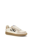 Burberry Beige Calf Leather Bos Taurus Sneakers