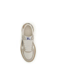 Burberry Beige Calf Leather Bos Taurus Sneakers