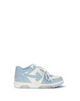 Off-White Blue Calf Leather Bos Taurus Sneakers