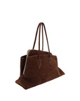 The Attico Brown Calf Leather Bos Taurus Shoulder Bag