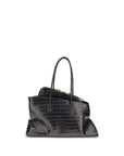 The Attico Black Calf Leather Bos Taurus Shoulder Bag