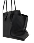 The Attico Black Calf Leather Bos Taurus Shoulder Bag
