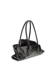 The Attico Black Calf Leather Bos Taurus Shoulder Bag