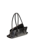 The Attico Black Calf Leather Bos Taurus Shoulder Bag