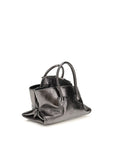 The Attico Gray Calf Leather Bos Taurus Handbag
