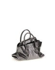 The Attico Gray Calf Leather Bos Taurus Handbag