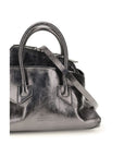 The Attico Gray Calf Leather Bos Taurus Handbag