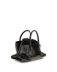 The Attico Black Calf Leather Bos Taurus Handbag