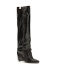 The Attico Black Calf Leather Bos Taurus Ankle Boots