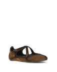 The Attico Brown Calf Leather Bos Taurus Ballet Flats