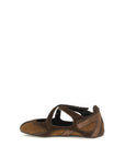 The Attico Brown Calf Leather Bos Taurus Ballet Flats