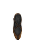 The Attico Brown Calf Leather Bos Taurus Ballet Flats