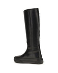 Chloé Black Calf Leather Bos Taurus Flat Boots