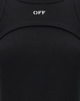 Off-White Black Cotton Midi Dress
