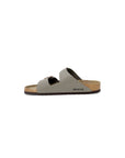 Birkenstock Gray Leather Flat Sandals