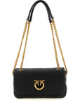 PINKO Black Lamb Leather Shoulder Bag