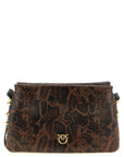 PINKO Brown Calfskin Crossbody Bag