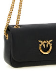 PINKO Black Lamb Leather Shoulder Bag