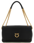 PINKO Black Lamb Leather Shoulder Bag