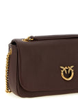 PINKO Brown Lamb Leather Shoulder Bag