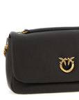 PINKO Brown Lamb Leather Shoulder Bag