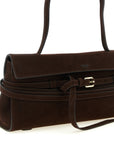 Moschino Brown Calfskin Shoulder Bag