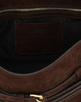 Moschino Brown Calfskin Shoulder Bag