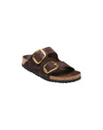 Birkenstock Brown Leather Flat Sandals