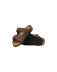 Birkenstock Brown Synthetic Flat Sandals