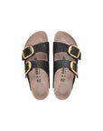 Birkenstock Black Synthetic Flat Sandals