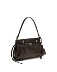 Prada Brown Calf Leather Bos Taurus Handbag