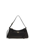 Prada Black Calf Leather Bos Taurus Shoulder Bag