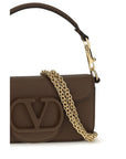 Valentino Garavani Brown Calf Leather Bos Taurus Shoulder Bag