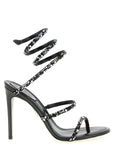 RENE CAOVILLA Bicolor Viscose Stiletto Heel Sandals