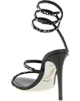 RENE CAOVILLA Bicolor Viscose Stiletto Heel Sandals