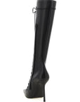 LE SILLA Black Lamb Leather Over The Knee