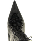 LE SILLA Black Lamb Leather Over The Knee