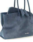 The Attico Blue Cotton Shoulder Bag