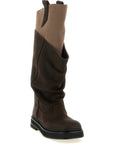 The Attico Brown Calf Leather Bos Taurus Over The Knee