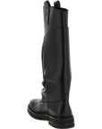 The Attico Black Calfskin Over The Knee