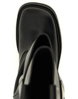 The Attico Black Calfskin Over The Knee