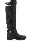 Jimmy Choo Black Leather Over The Knee