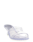 Jimmy Choo Silver Rubber Flat Sandals