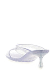 Jimmy Choo Silver Rubber Flat Sandals