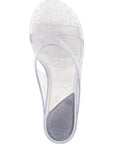 Jimmy Choo Silver Rubber Flat Sandals