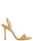 Jimmy Choo Beige Leather Stiletto Heel Sandals